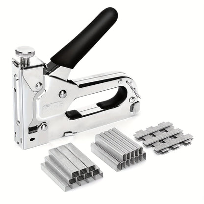 1pc, 3 In 1 Heavy Duty Staple Gun Kit With 300 Staples, Upholstery Stapler For Fixing Material, Decoration, Carpentry, Furniture, Doors And Windows - Renee Lane Company