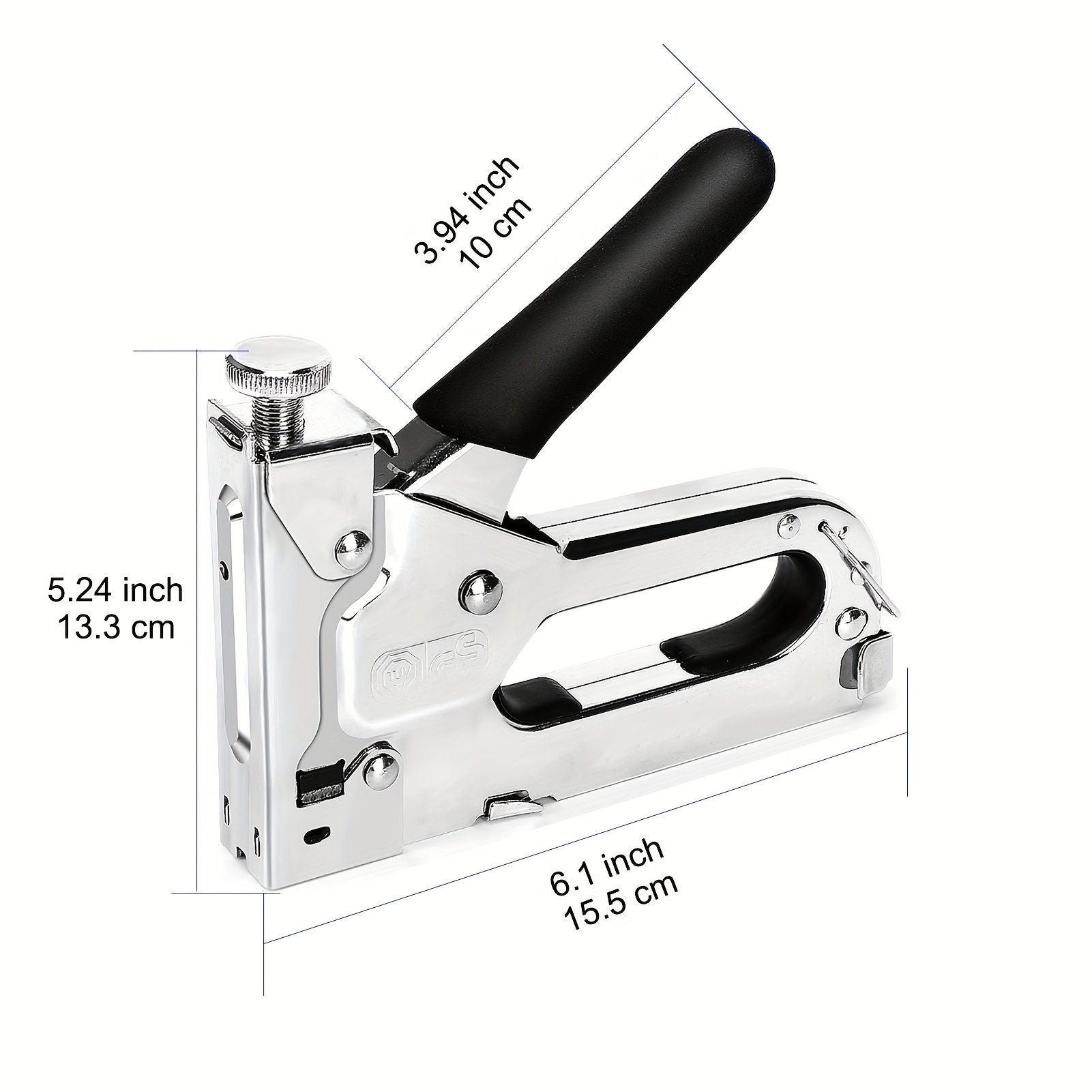 1pc, 3 In 1 Heavy Duty Staple Gun Kit With 300 Staples, Upholstery Stapler For Fixing Material, Decoration, Carpentry, Furniture, Doors And Windows - Renee Lane Company