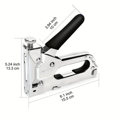 1pc, 3 In 1 Heavy Duty Staple Gun Kit With 300 Staples, Upholstery Stapler For Fixing Material, Decoration, Carpentry, Furniture, Doors And Windows - Renee Lane Company