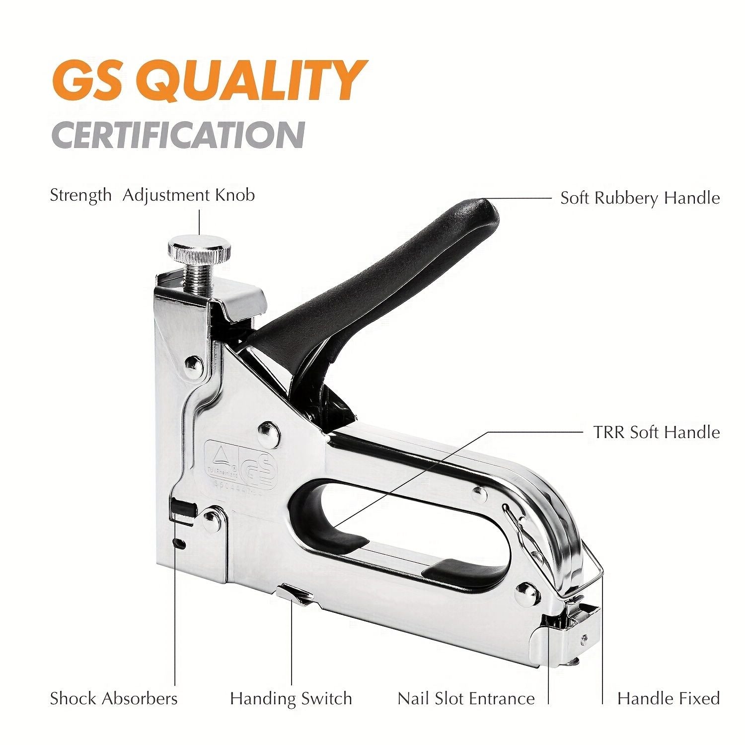 1pc, 3 In 1 Heavy Duty Staple Gun Kit With 300 Staples, Upholstery Stapler For Fixing Material, Decoration, Carpentry, Furniture, Doors And Windows - Renee Lane Company