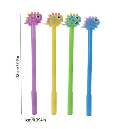 1pc/4pcs Creative Cartoon Tyrannosaurus Water Based Signature Pen Neutral Pen Gel Pen Learning Office Stationery 0.5mm Black Refill - Renee Lane Company