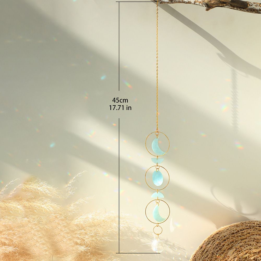 1pc Acrylic Sun-moon Metal Chain Home Living Room Decoration Car Hanging - Renee Lane Company