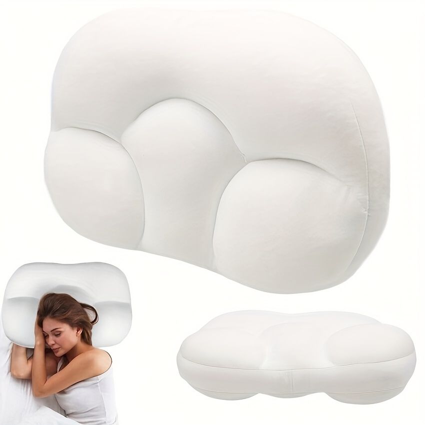 1pc All-round Cloud Pillow, Soft Bed Pillow Nursing Pillow 3D Ergonomic Sleeping Egg Shaped Ergonomic Pillows - Renee Lane Company