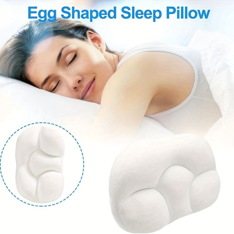 1pc All-round Cloud Pillow, Soft Bed Pillow Nursing Pillow 3D Ergonomic Sleeping Egg Shaped Ergonomic Pillows - Renee Lane Company