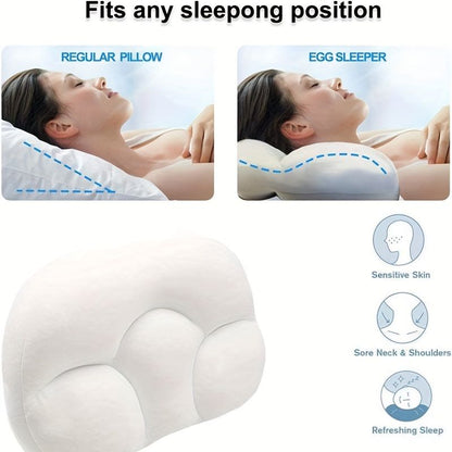 1pc All-round Cloud Pillow, Soft Bed Pillow Nursing Pillow 3D Ergonomic Sleeping Egg Shaped Ergonomic Pillows - Renee Lane Company