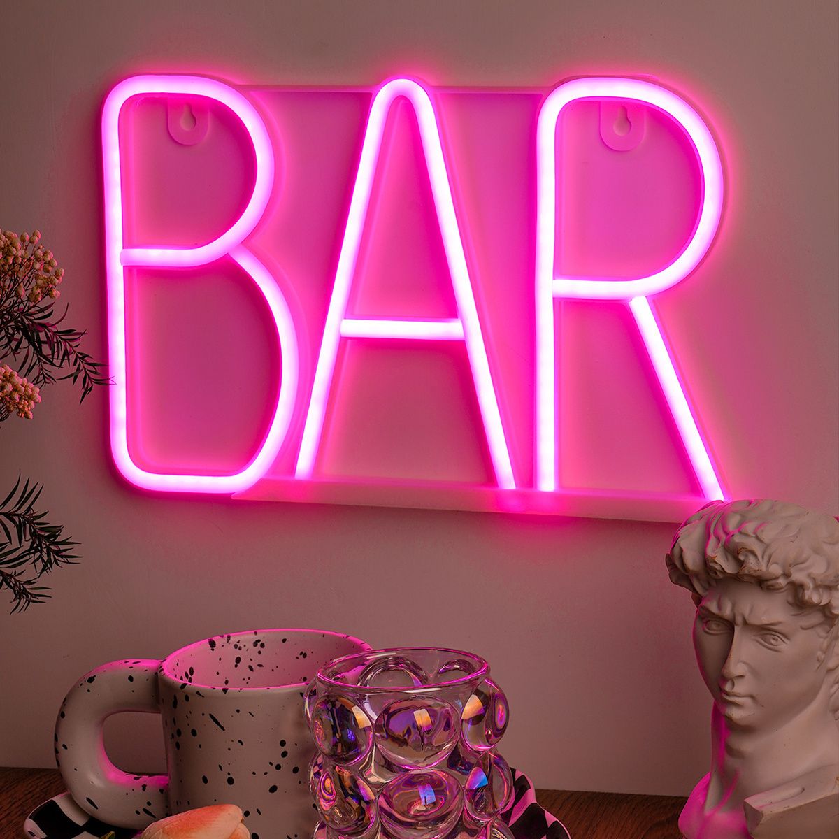 1pc, BAR Neon Light, LED Business Bar Sign Light On Off Switch Open Bright Light Neon, Without Battery - Renee Lane Company