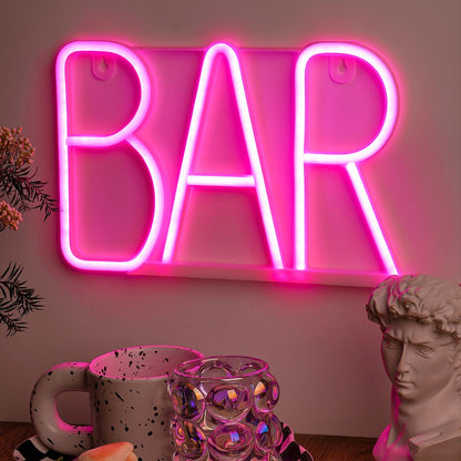 1pc, BAR Neon Light, LED Business Bar Sign Light On Off Switch Open Bright Light Neon, Without Battery - Renee Lane Company