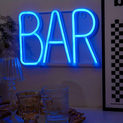 1pc, BAR Neon Light, LED Business Bar Sign Light On Off Switch Open Bright Light Neon, Without Battery - Renee Lane Company