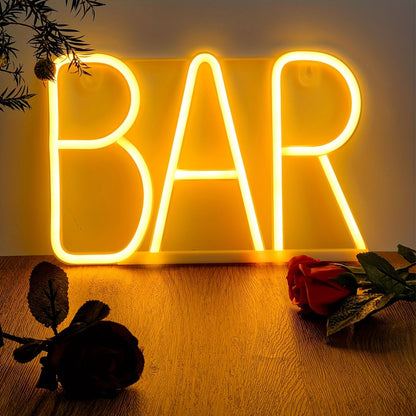 1pc, BAR Neon Light, LED Business Bar Sign Light On Off Switch Open Bright Light Neon, Without Battery - Renee Lane Company