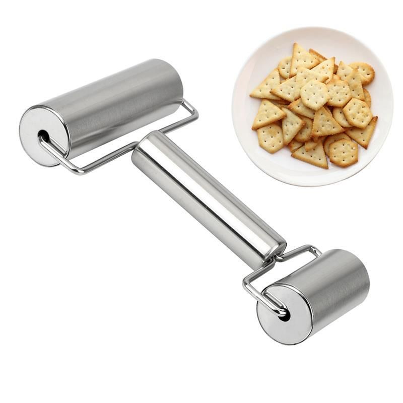 1pc, Baker Roller, 360 Degree Rolling Baker Roller, Stainless Steel Roller For Baking, Creative Stainless Steel Dough Roller, Non-stick Pastry Roller, Pizza Cooking Tool, Kitchen Supplies - Renee Lane Company