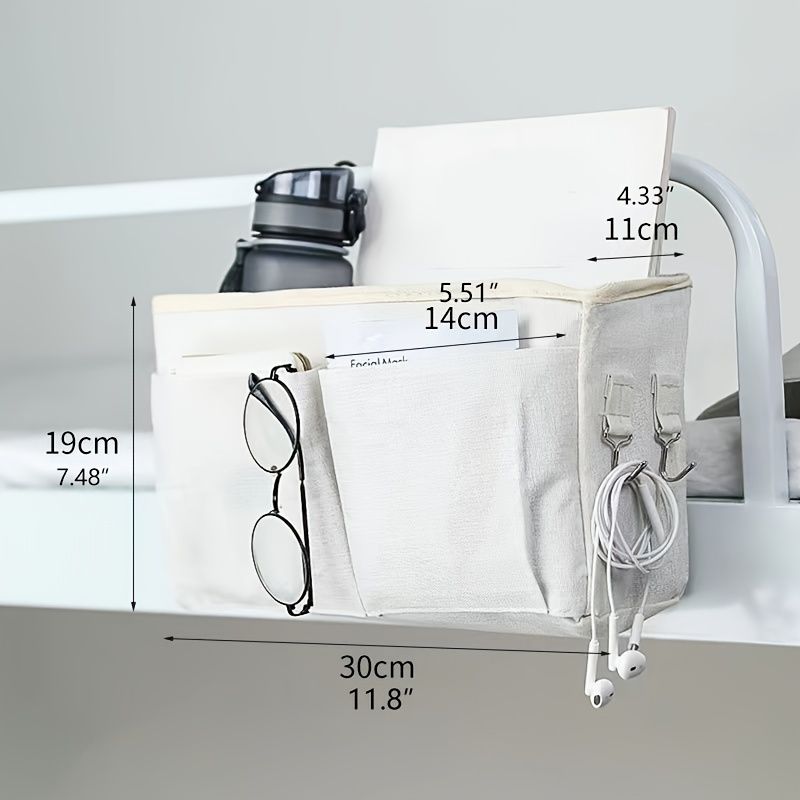 1pc Bedside Desktop Shelf Office Stationery Books Hanging Storage Bag - Renee Lane Company