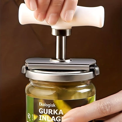 1pc, Can Opener, Multifunctional Can Opener, Glass Can Twist Cap Artifact, Adjustable Jar Opener, Stainless Steel Labor-saving Screw Bottle Opener, - Renee Lane Company