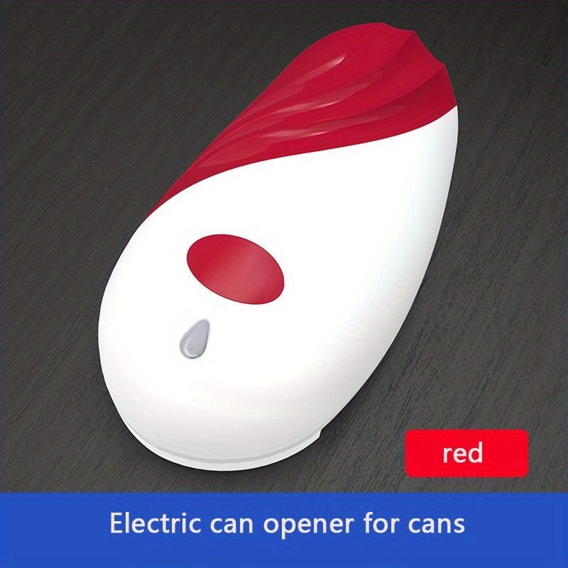 1pc, Can Opener, Stainless Steel Electric Bottle Opener, Smooth Edge Food-Safe Electric Can Opener, Automatic Can Opener, Red /Green Kitchen Can Opener - Renee Lane Company