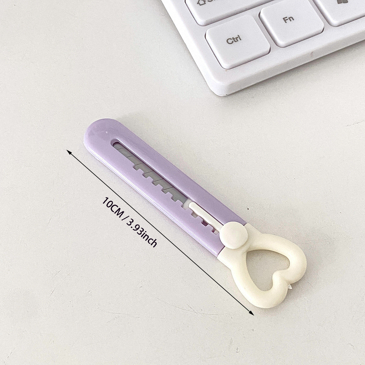 1pc Cute Mini Love Heart Utility Knife, Paper Cutter, Art Knife, Box Cutter, School, Office Supply, Cutting Tool, Student Stationery, Gift - Renee Lane Company