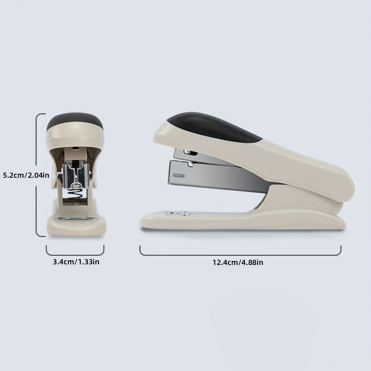1pc Deli White Desktop Stapler, 20 Sheet Capacity, For Office, School Booklet Or Book Binding, Paper Binding - Renee Lane Company
