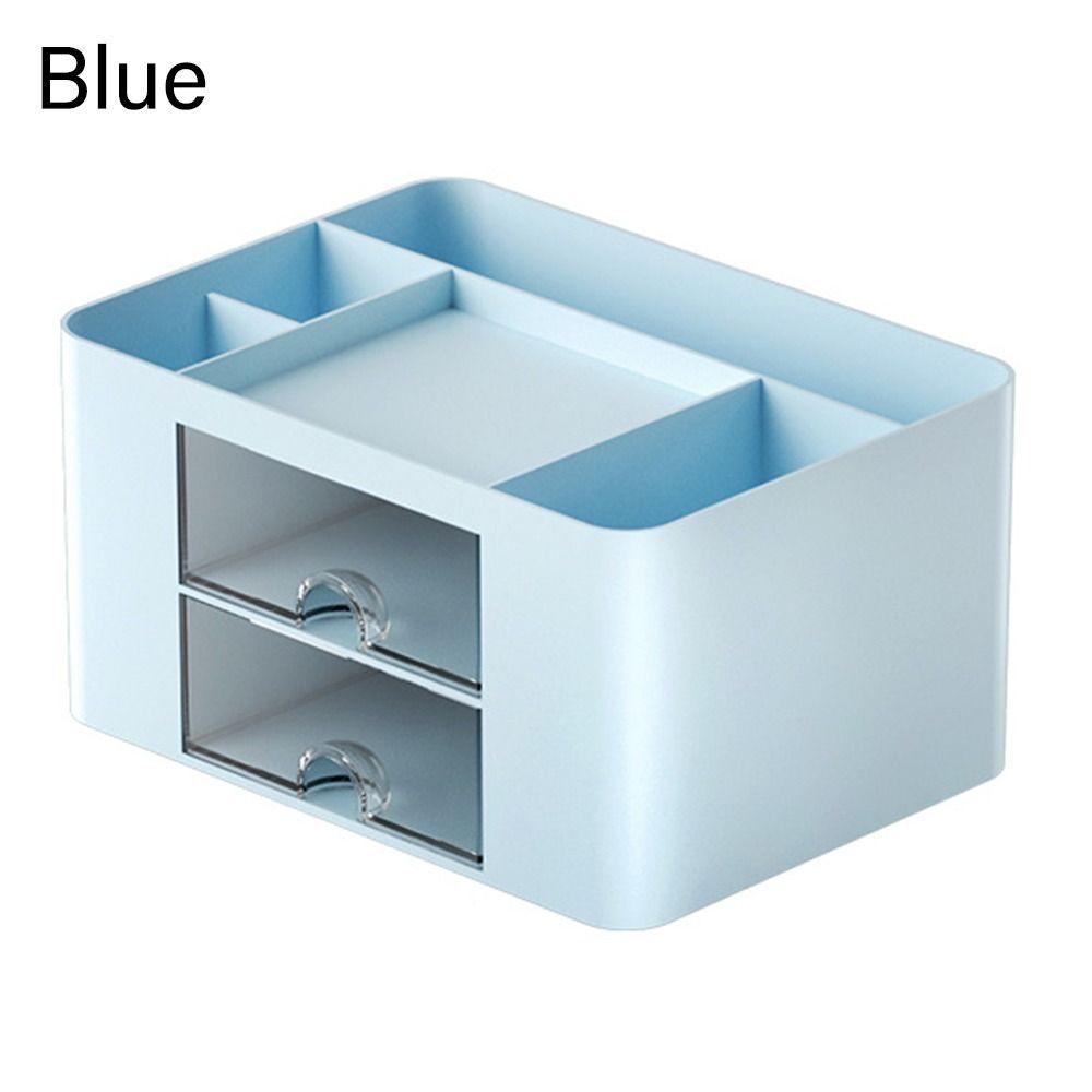 1pc Desktop Storage Drawers Cosmetic Makeup Organizer, Jewelry Display Box, Large Capacity Storage Box With Transparent Drawer, Pen Holder, Office Stationery Organizer For Lipstick Brushes Lotion - Renee Lane Company
