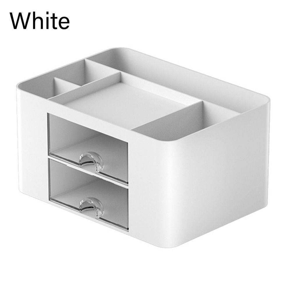 1pc Desktop Storage Drawers Cosmetic Makeup Organizer, Jewelry Display Box, Large Capacity Storage Box With Transparent Drawer, Pen Holder, Office Stationery Organizer For Lipstick Brushes Lotion - Renee Lane Company