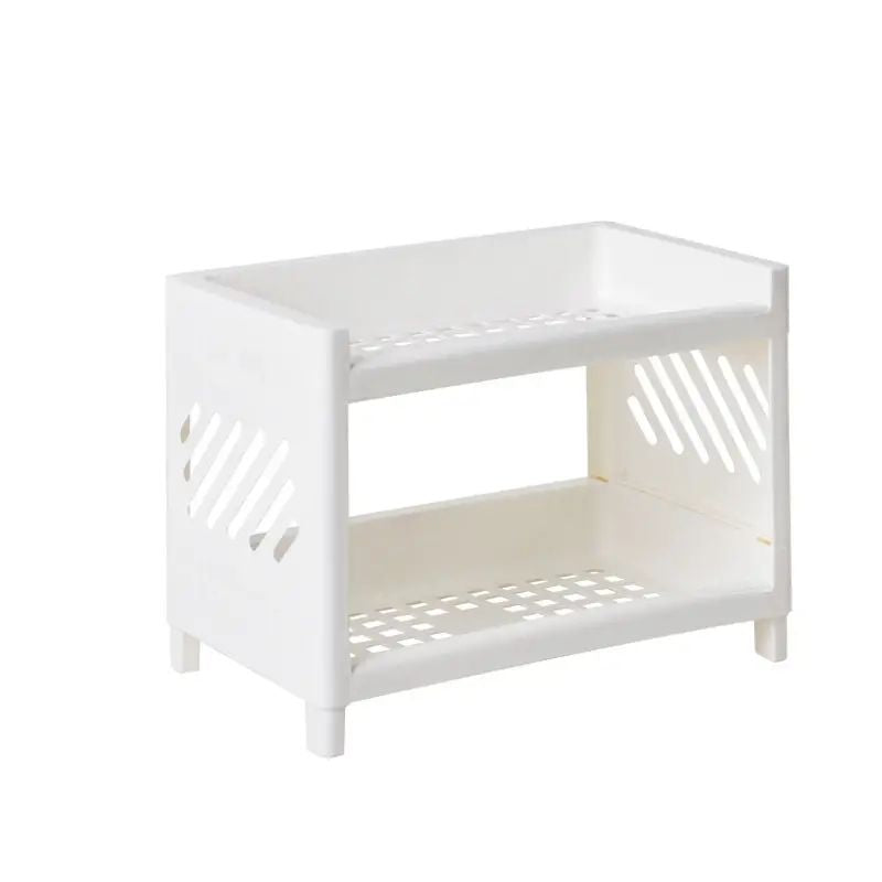 1pc Double Layer Finishing Rack College Student Dormitory Small Shelf Desktop Stationery Mini Storage Storage Rack Divider - Renee Lane Company