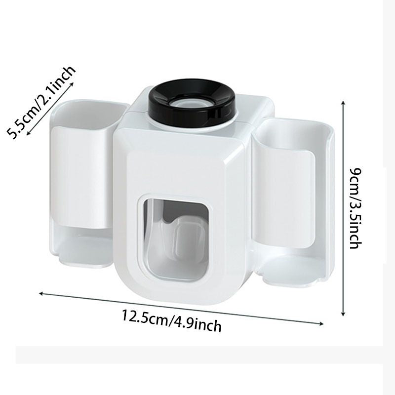 1pc Electric Toothbrush Holder Couple Toothbrush Holder Lazy Person Automatic Toothpaste Squeezing Device Wall Mounted Non Perforated Toothpaste Toothbrush Holder In Bathroom - Renee Lane Company