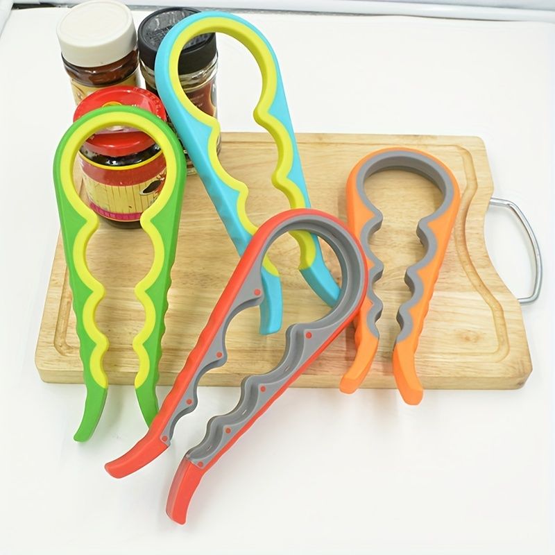 1pc Four-in-One Multifunctional Lid Opener - Labor-Saving Canning Device for Bottles, Cans, and Jars - Kitchen Life Supplies - Renee Lane Company