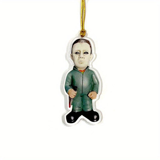 1pc Halloween Decor Horror Movie Character Sculpture Car Hanging Pendant Horror Decoration Funny Pendant Car Dwarf Pendant - Renee Lane Company