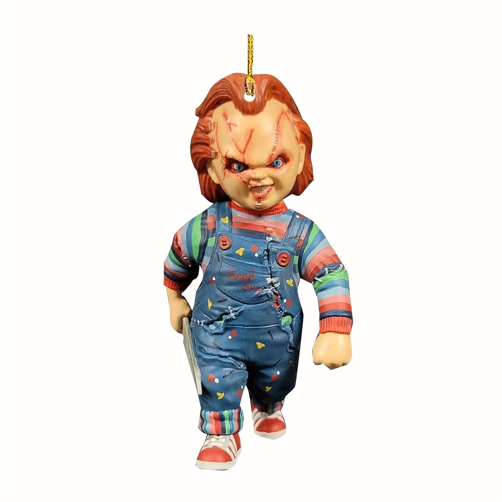 1pc Halloween Decor Horror Movie Character Sculpture Car Hanging Pendant Horror Decoration Funny Pendant Car Dwarf Pendant - Renee Lane Company