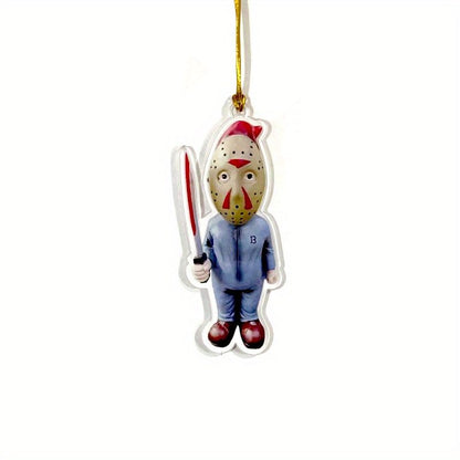1pc Halloween Decor Horror Movie Character Sculpture Car Hanging Pendant Horror Decoration Funny Pendant Car Dwarf Pendant - Renee Lane Company
