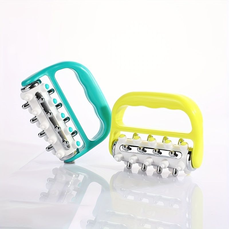 1pc Handheld Body Roller Massager, Roller Control Lifting Tools For Back, Ergonomic Handle Plastic Massager, Fascia Release And Muscle Massage Roller - Renee Lane Company