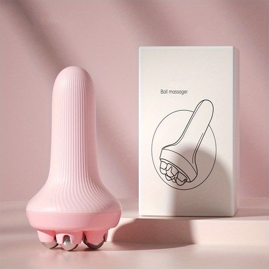 1pc Handheld Massager for Muscle Relaxation - Roller Ball Massage Tool for Back, Neck, Foot, Calf, Leg - Portable Design for On-the-Go Relaxation - Renee Lane Company