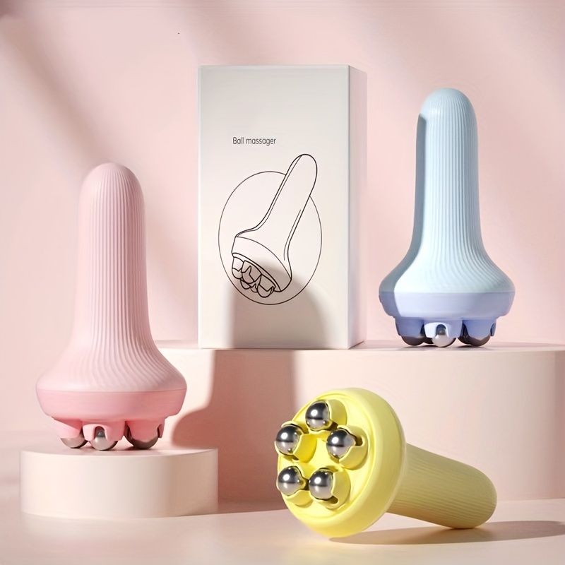 1pc Handheld Massager for Muscle Relaxation - Roller Ball Massage Tool for Back, Neck, Foot, Calf, Leg - Portable Design for On-the-Go Relaxation - Renee Lane Company