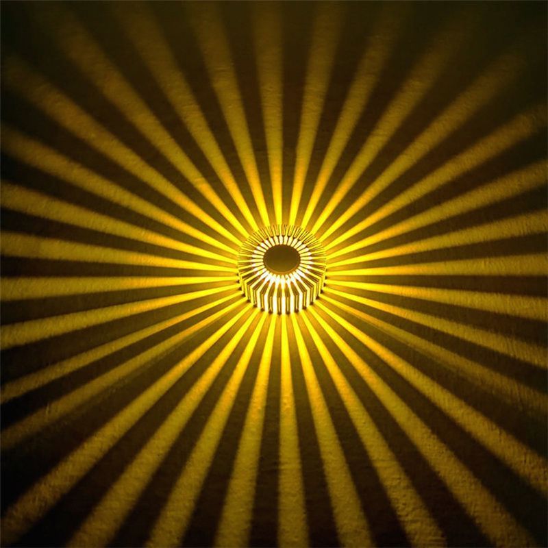 1pc Hard Wired Yellow Light Wall Sconce Flush Mount Wall Light, Aluminum LED Wall Light For House Corridor Porch Garage Cafe Villa Hotel - Renee Lane Company