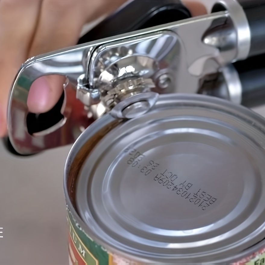 1pc, Heavy Duty Stainless Steel Jar and Bottle Opener - Adjustable and Smooth Edge Manual Hand Held Can Opener for Easy Opening - Perfect for Kitchen and Back to School Supplies - Renee Lane Company