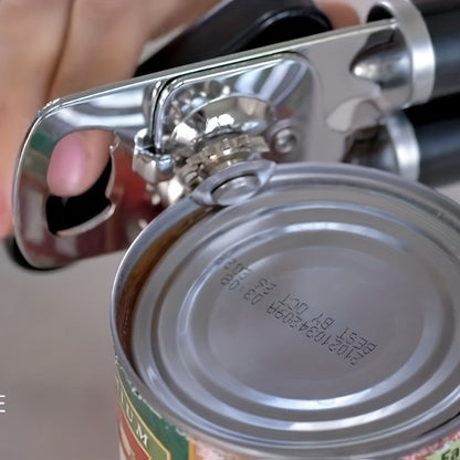 1pc, Heavy Duty Stainless Steel Jar and Bottle Opener - Adjustable and Smooth Edge Manual Hand Held Can Opener for Easy Opening - Perfect for Kitchen and Back to School Supplies - Renee Lane Company