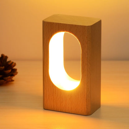 1pc LONRISWAY LED Wood Desk Lamp - Dimmable Night Light for Bedroom and Home Decor - Unique Gift Idea - Renee Lane Company