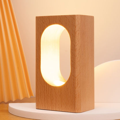 1pc LONRISWAY LED Wood Desk Lamp - Dimmable Night Light for Bedroom and Home Decor - Unique Gift Idea - Renee Lane Company