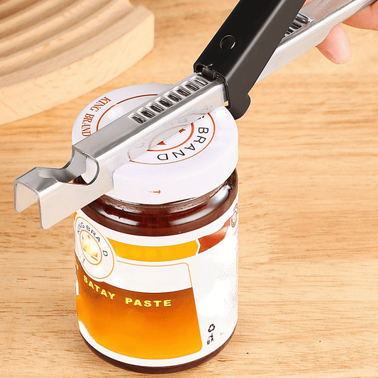 1pc Multi-functional Bottle Opener Can Opener Stainless Steel Cap Opener Labor-saving Cap Universal Bottle Opener For Kitchen - Renee Lane Company