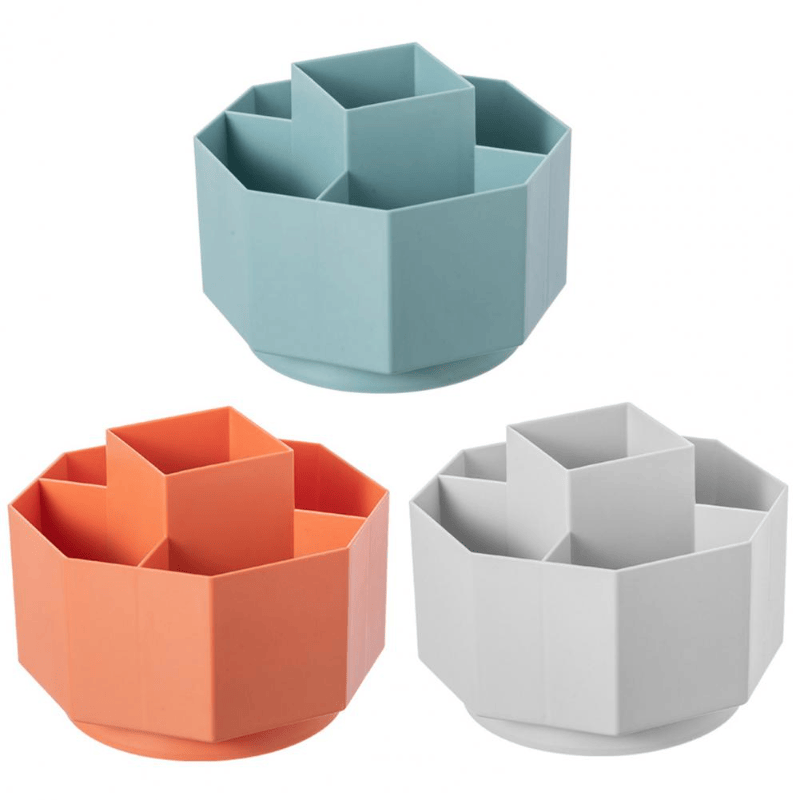 1pc Multifunctional 360 Degree Rotating Pen Holder Creative Large Capacity Desktop Storage Box Pencil Organizer School Stationery - Renee Lane Company