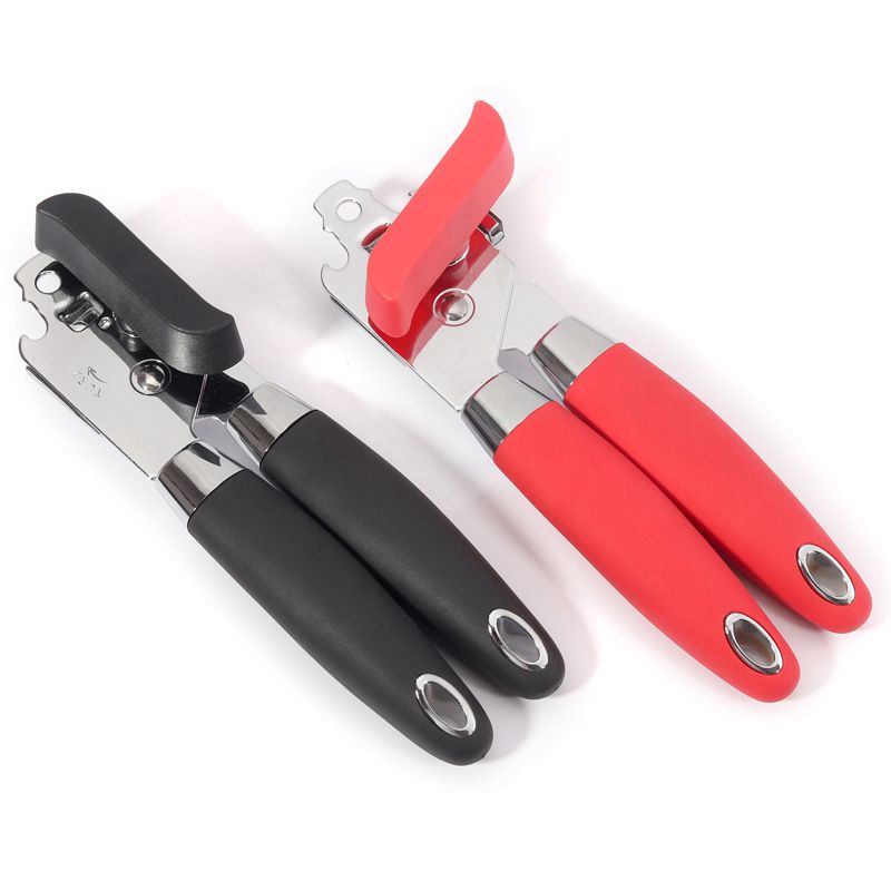1pc Multifunctional Stainless Steel Can Opener with Rubber and Plastic Handle - Easy to Use and Durable Kitchen Accessory - Renee Lane Company