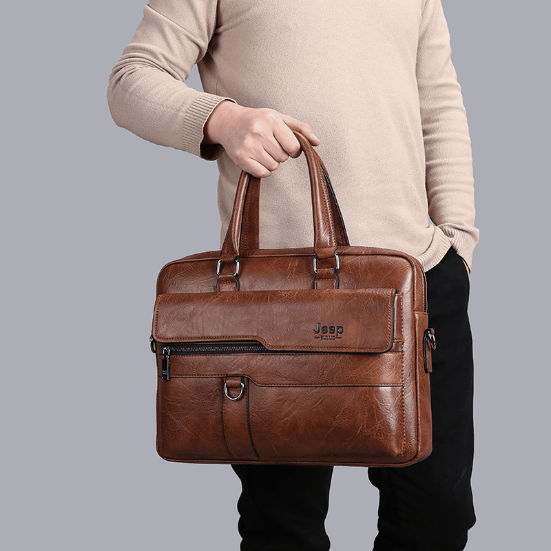 1pc New Fashion Men's One-shoulder Horizontal Travel Handbag - Renee Lane Company