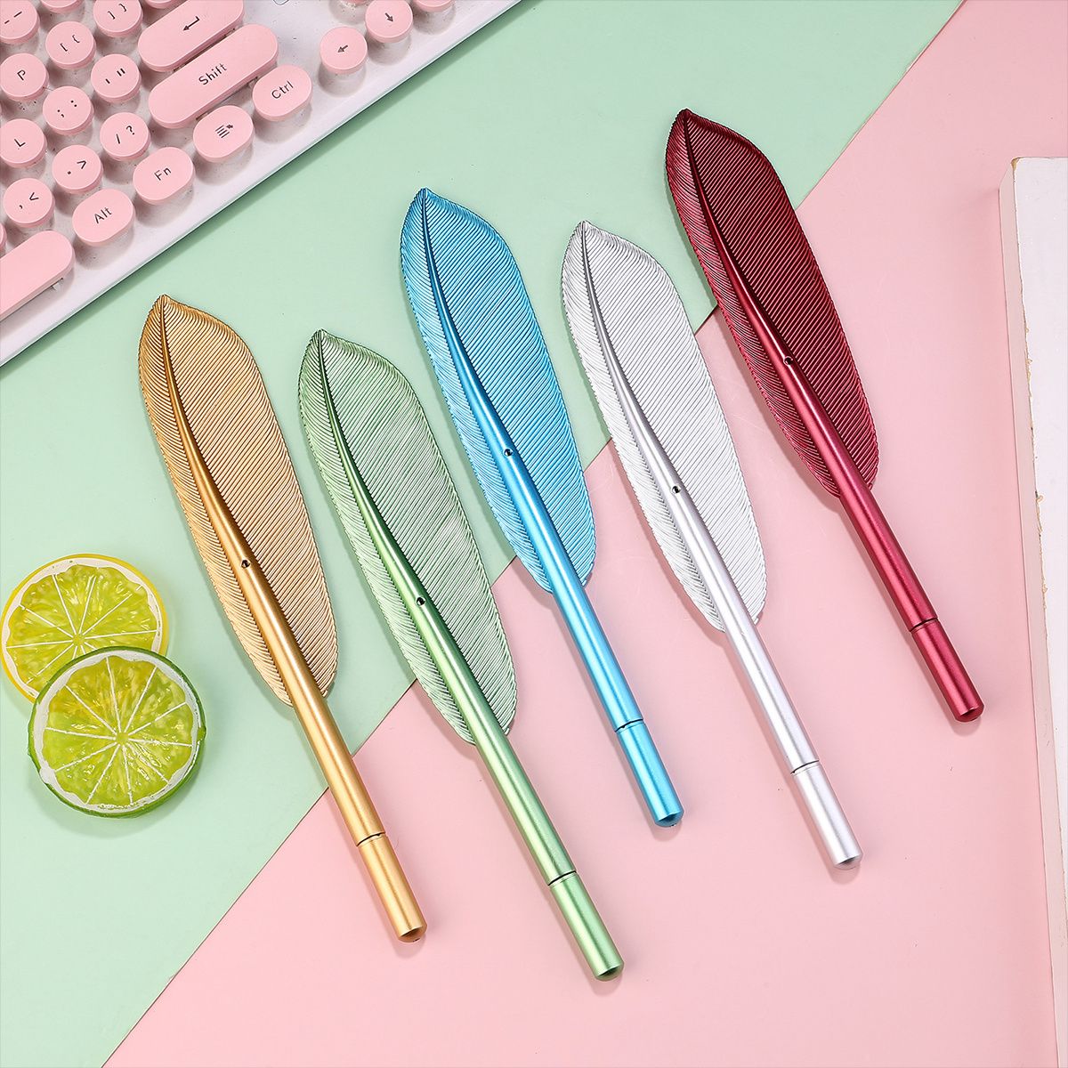 1pc Personalized Feather Gel Pen - Renee Lane Company