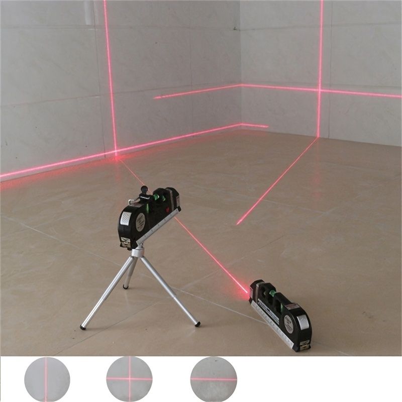 1pc Precision Multi-Purpose Laser Level, Horizontal Vertical Laser Beam Measuring Tape, Magnetic Laser Level, Non-Magnetic Laser Level For Construction, Interior Design - Renee Lane Company