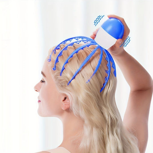 1pc Rechargeable Octopus Scalp Massager for Stress Relief and Kneading - Electric Vibrating Scalp Massager for Deep Tissue Relaxation - Renee Lane Company