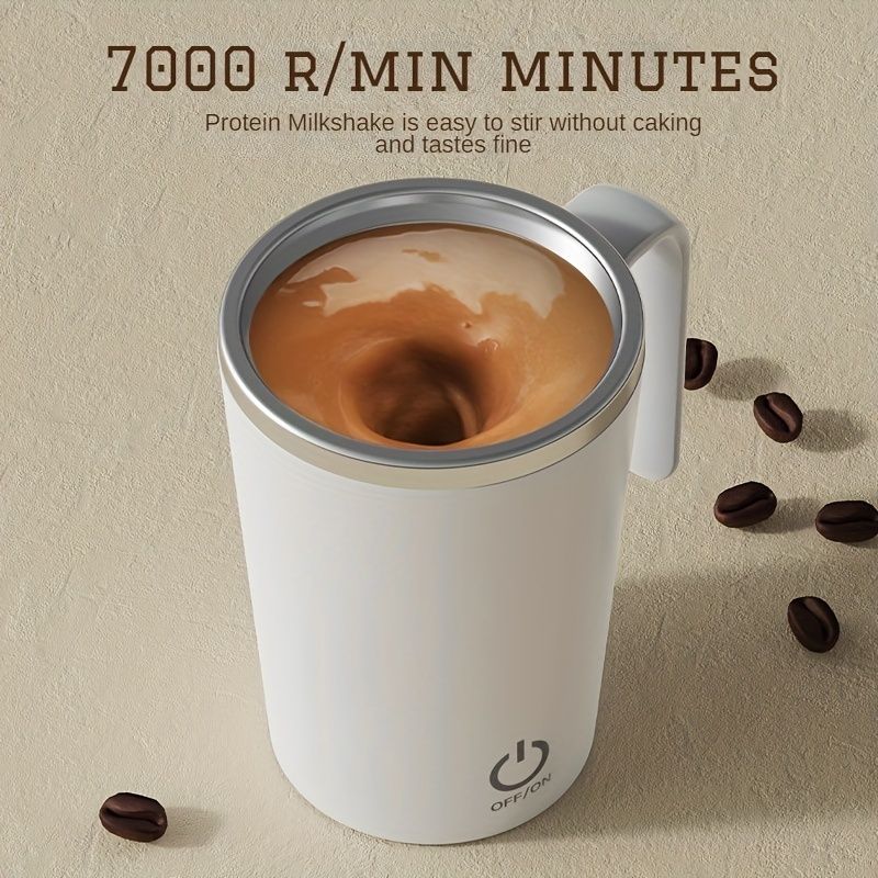 1pc Rechargeable Self-Stirring Mug - Magnetic Stirring Cup for Coffee, Milk, and Cocoa - Perfect for Home, Office, and Travel - Renee Lane Company