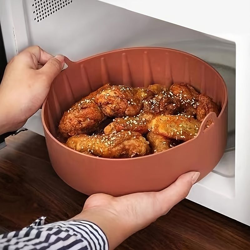 1pc Round Air Fryer Silicone Pot Silicone Air Fryer Baking Mat Oven Heat Insulation Mat Kitchen Baking Utensils - Renee Lane Company