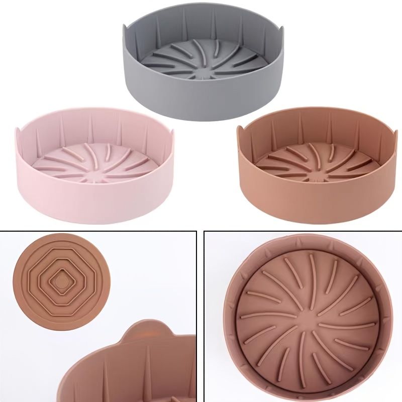 1pc Round Air Fryer Silicone Pot Silicone Air Fryer Baking Mat Oven Heat Insulation Mat Kitchen Baking Utensils - Renee Lane Company