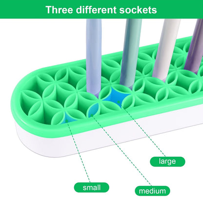 1pc Silicone Makeup Brush Holder, Silicone Makeup Brush Organizer, Multipurpose Nail Brush Organizer Storage For Sewing Craft Tools, Painting Pen Brushes, Nail Clipper - Renee Lane Company