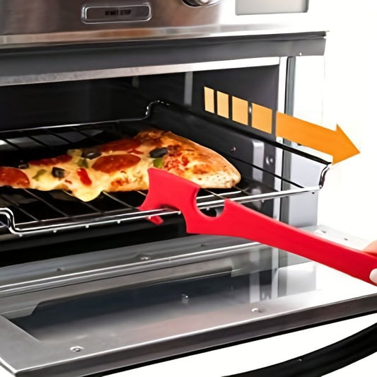 1pc Silicone Oven Rack Push Pull Tool With Longer Handle Ideal For Kitchen Oven; Toaster Oven; Air Fryer; Convection Oven And Small Kitchen Appliances - Renee Lane Company