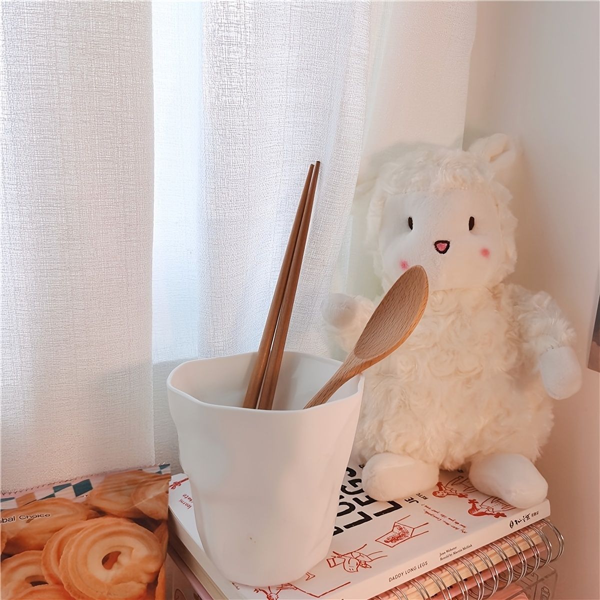 1pc Simple Style Multifunctional White Pen Holder Stationery Office Pen Holder Desktop Storage - Renee Lane Company