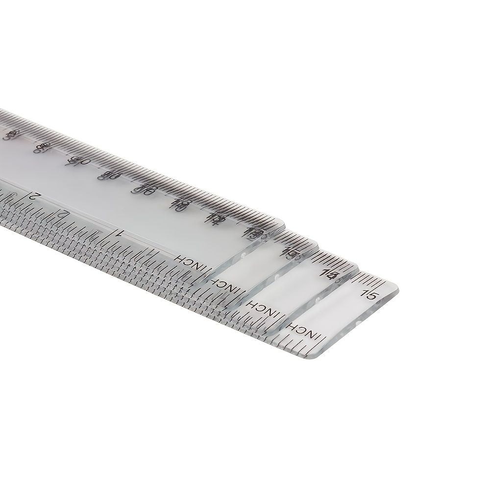 1pc Simple Transparent Ruler Size 6.14*1.18in - Renee Lane Company
