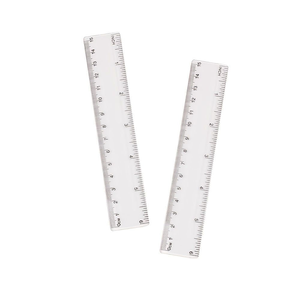 1pc Simple Transparent Ruler Size 6.14*1.18in - Renee Lane Company